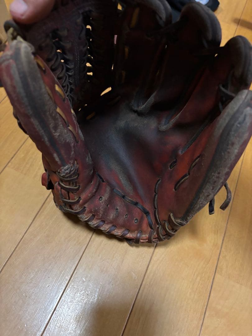 ミズノプロ　レッド　グラブ　硬式グラブ