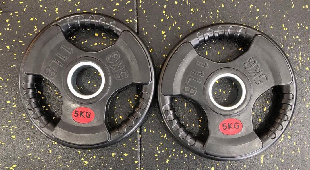 ★送料無料★バーベルプレート計15kgセット(5kg×2枚、2.5kg×2枚）