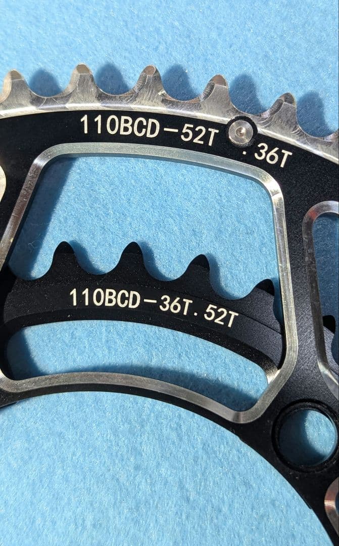 VXM PCD 110mm 5ボルト ダブル用 チェーンリング 52T/36T