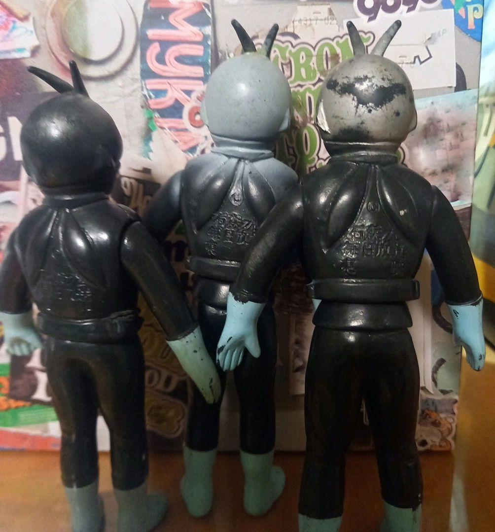 仮面ライダー ソフビ✨当時物✨３体セット✨ヴィンテージソフビ✨７０年代 ソフビ✨