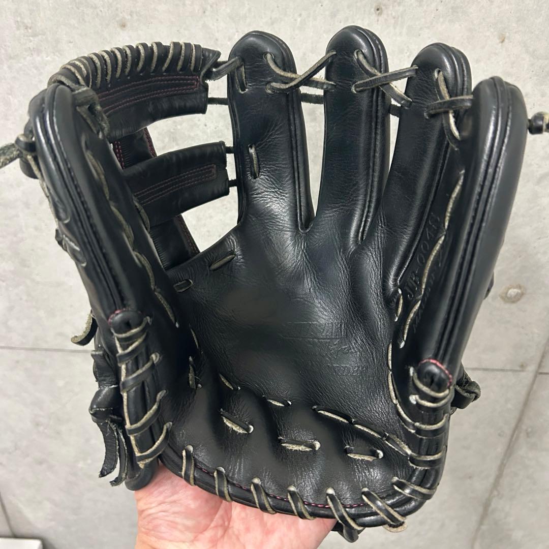 【即戦力美品】和牛JB 硬式内野手用グローブJB004S ブラック　中古美品