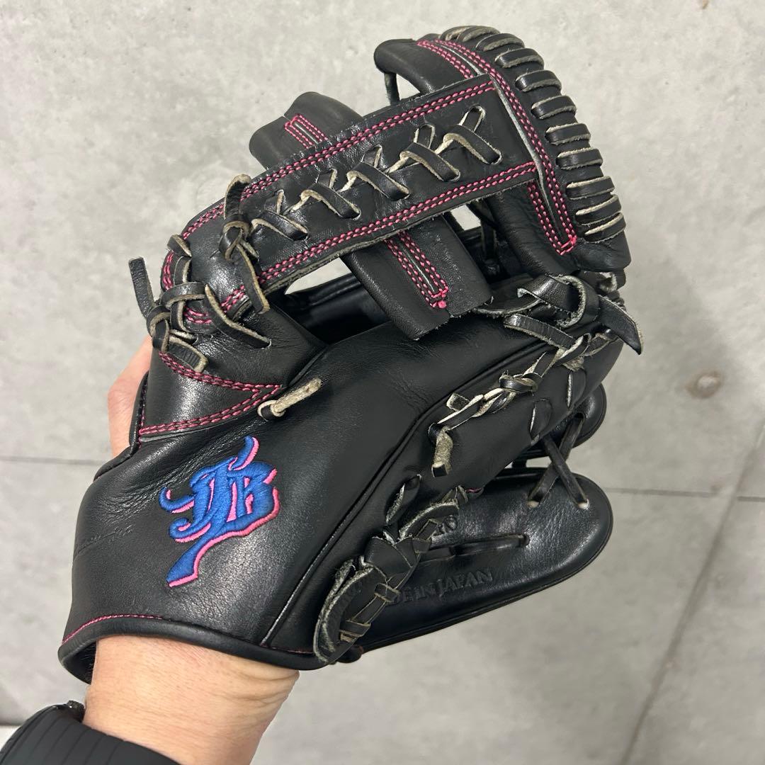 【即戦力美品】和牛JB 硬式内野手用グローブJB004S ブラック　中古美品