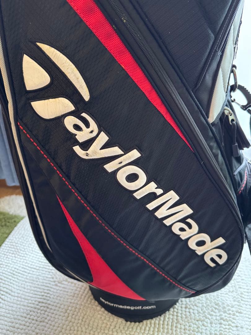 TaylorMade キャディバッグ 黒 赤 テーラーメイド