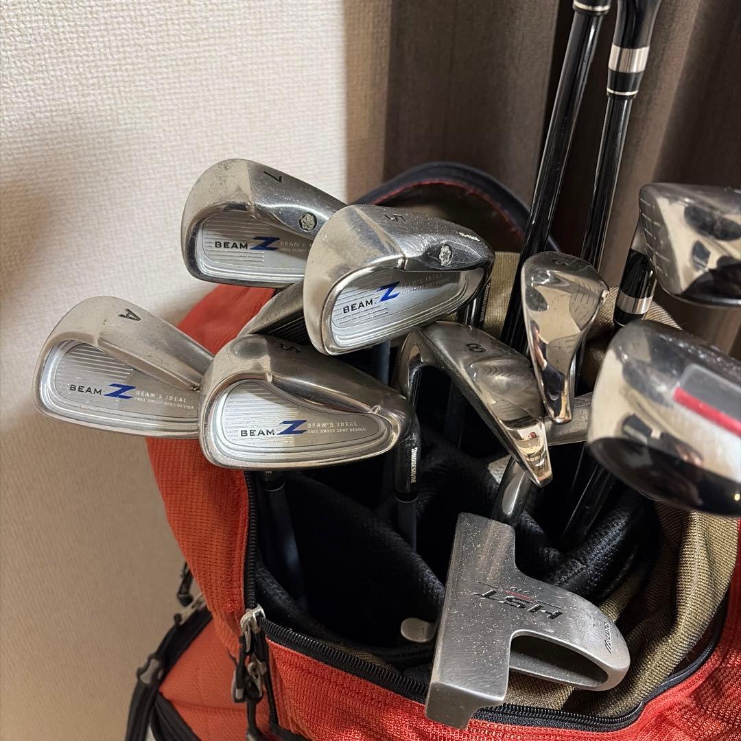 TaylorMade Burner クラブセット 赤黒キャディバッグ付き