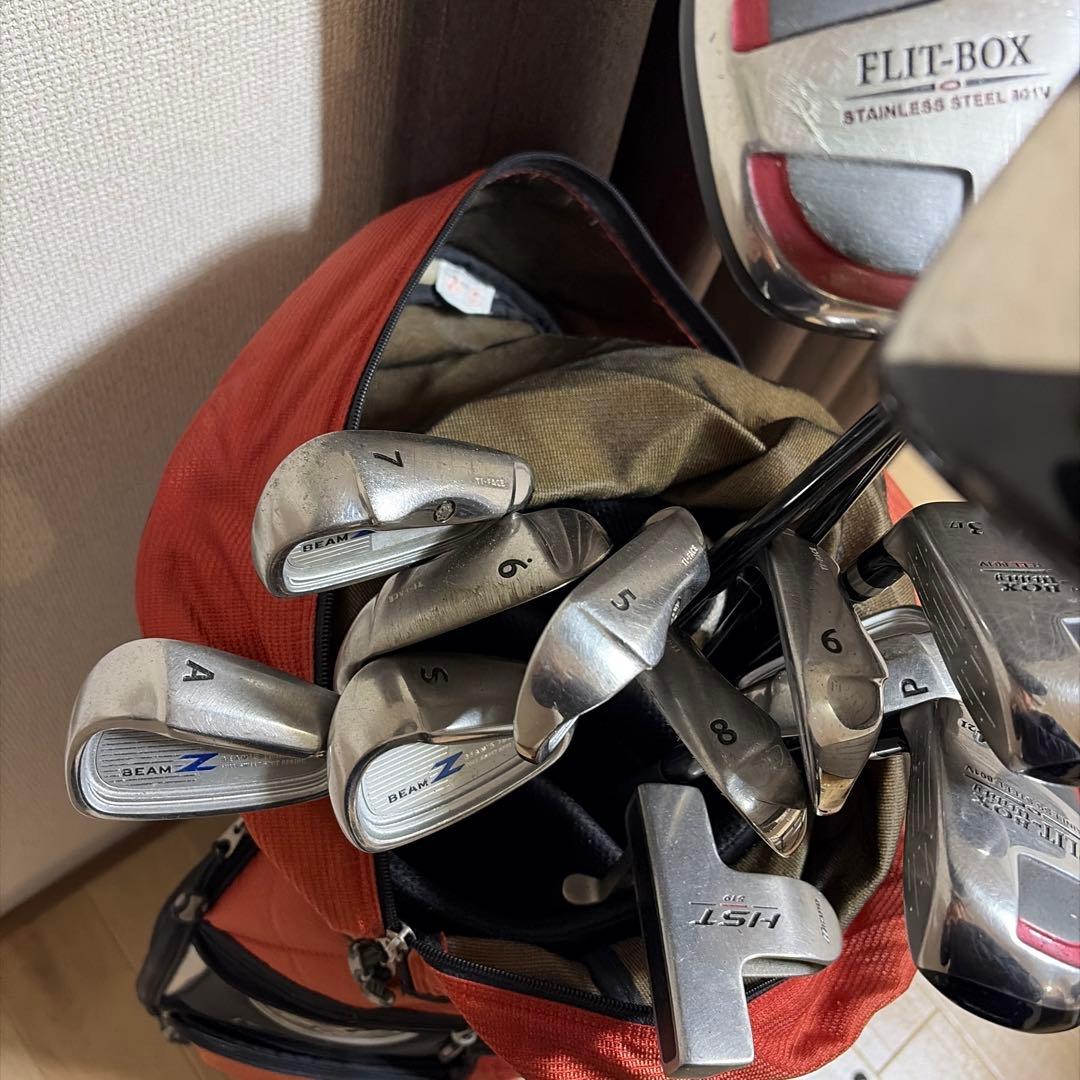 TaylorMade Burner クラブセット 赤黒キャディバッグ付き