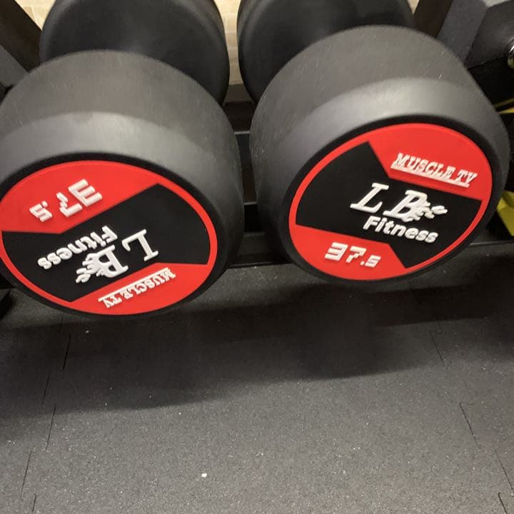 ラバーラウンドダンベル　　45kg  2個