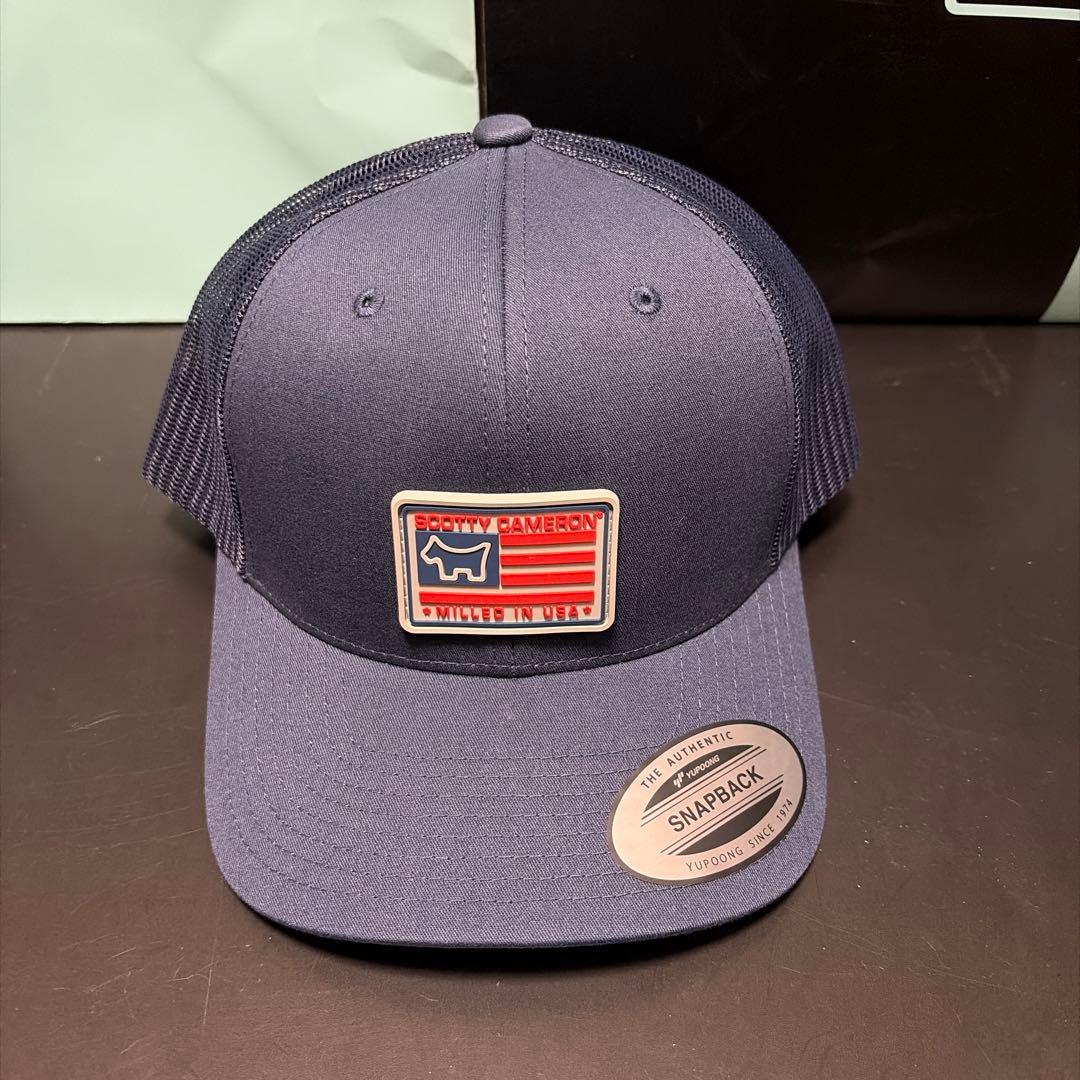 スコッティキャメロン スコッティドッグ USA ネイビー メッシュキャップ