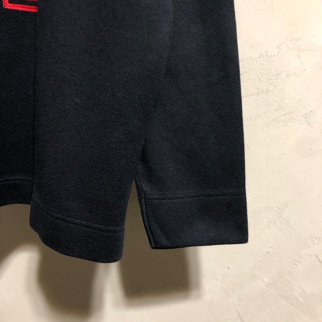 希少 日本製 KENZO GOLF マルチカラー 刺繍ロゴ ニット 黒 90s