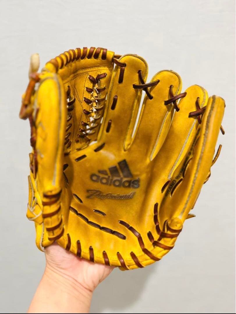 廃盤レア アディダス adidas 硬式グラブ 内野手用 高校野球対応