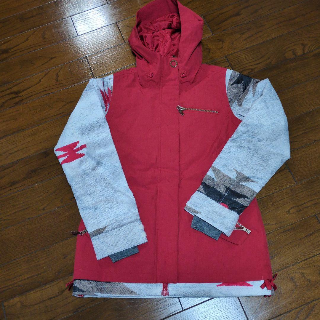 ROXY　スノボウェア　上下セット　Ｍ　レッド　イエロー　ロゴ