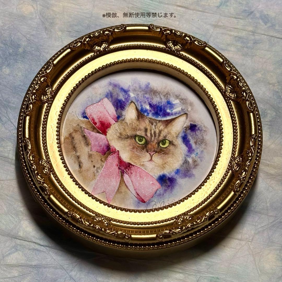 絵画 猫 猫の絵 猫グッズ ペルシャ マンチカン 猫雑貨 ペットの似顔絵 美術品