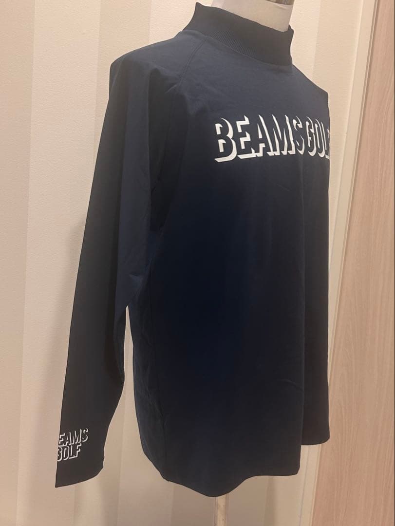 新品未使用★ビームスゴルフモックネックシャツ　ネイビーXL