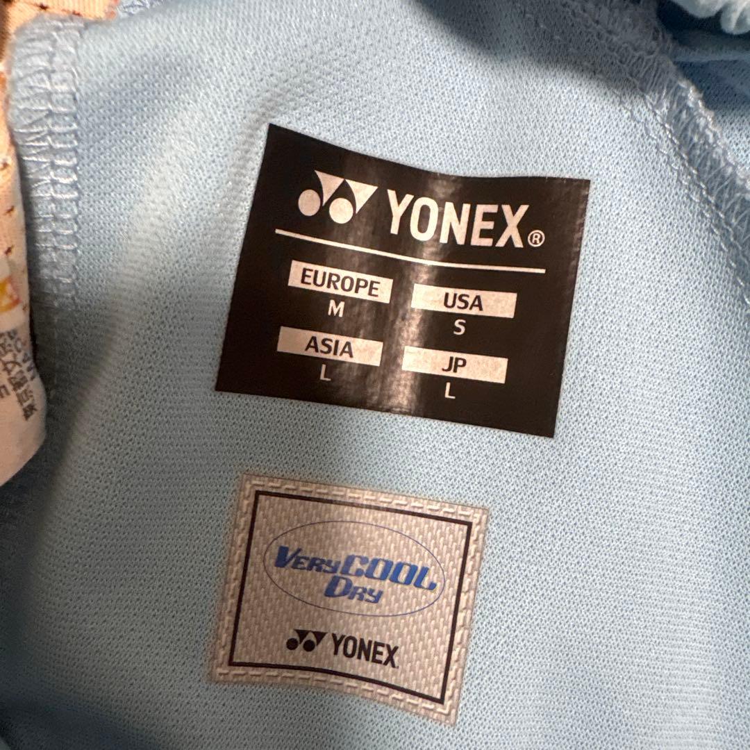 YONEX バドミントンショーツ L ライトブルー/オレンジ