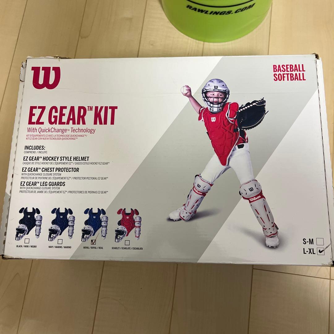 年*球様 Wilson 硬式用 キャッチャー防具 ブルー