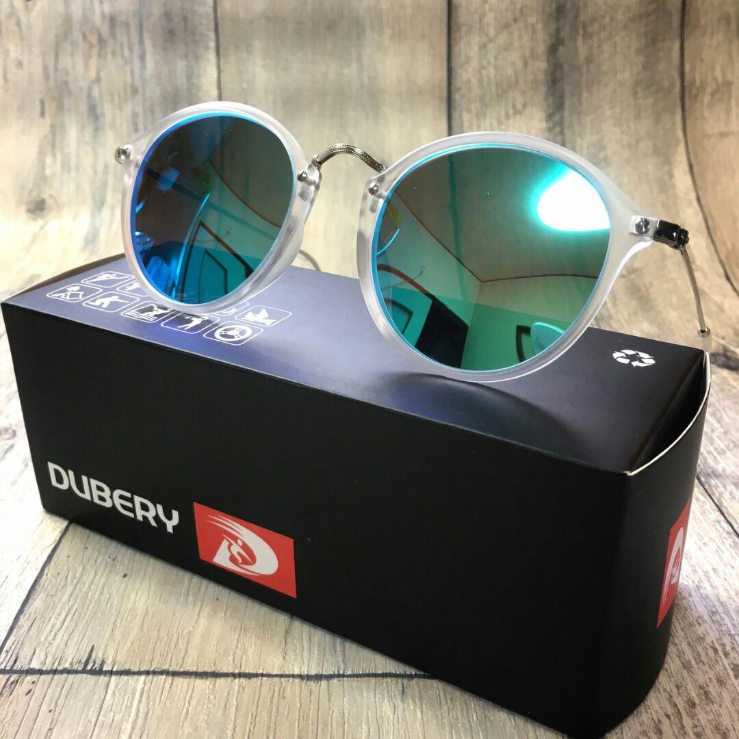 偏光サングラス UV400 マットクリア ブルーミラー