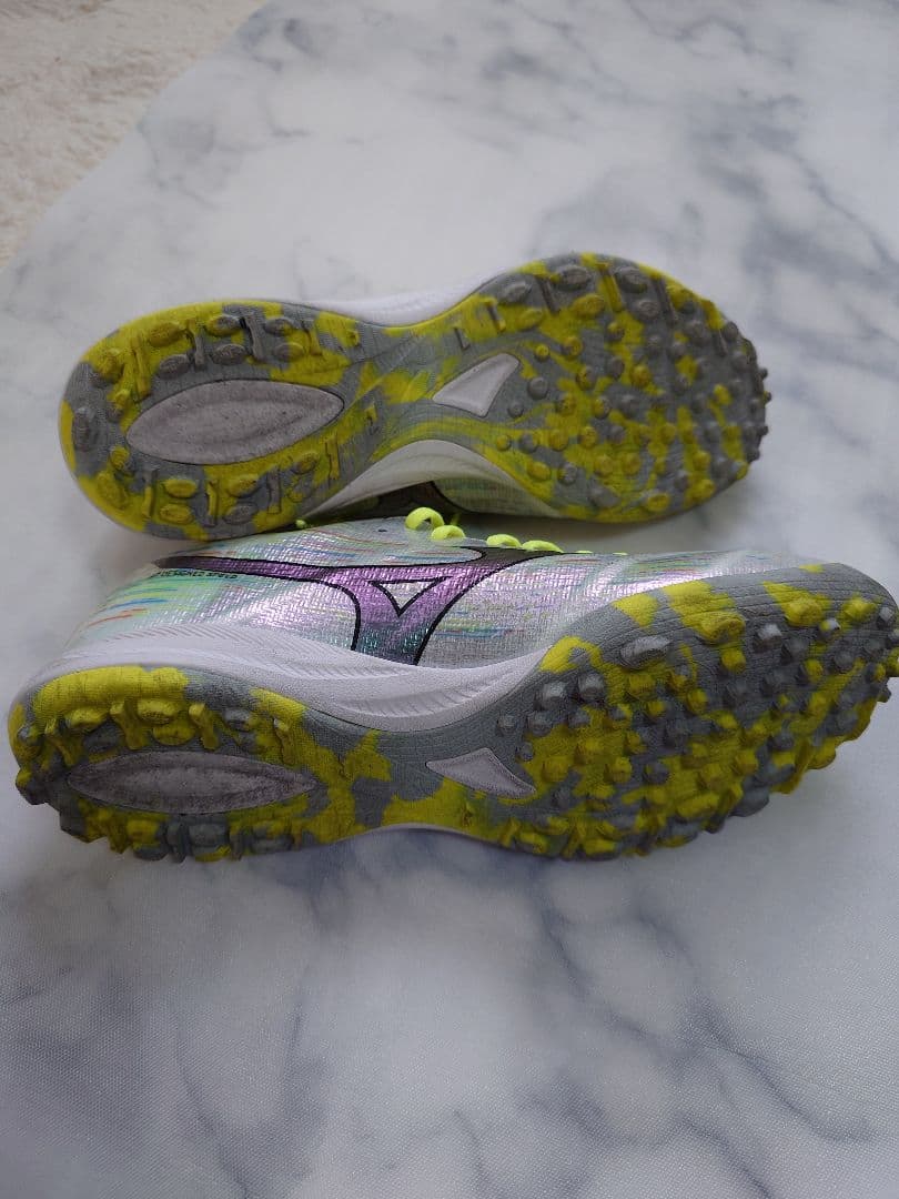 Mizuno 美品 アルファII エリートAS 24cm サッカー シルバー