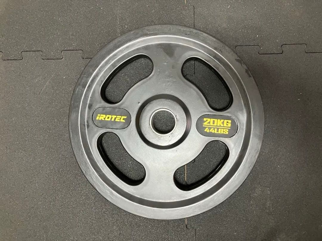 【美品】IROTEC オリンピック ラバープレート 20kg(②)