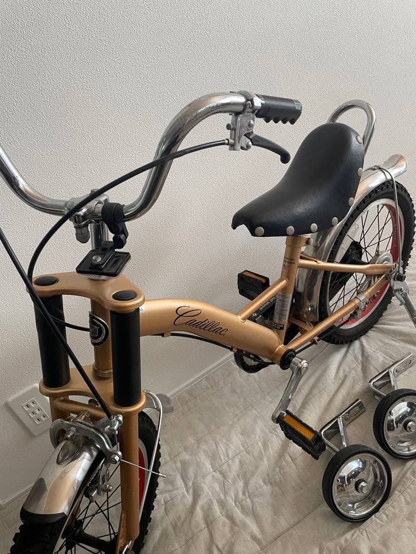 お引き取り限定 キャデラック 16インチ 幼児用自転車 ゴールド 希少 廃盤