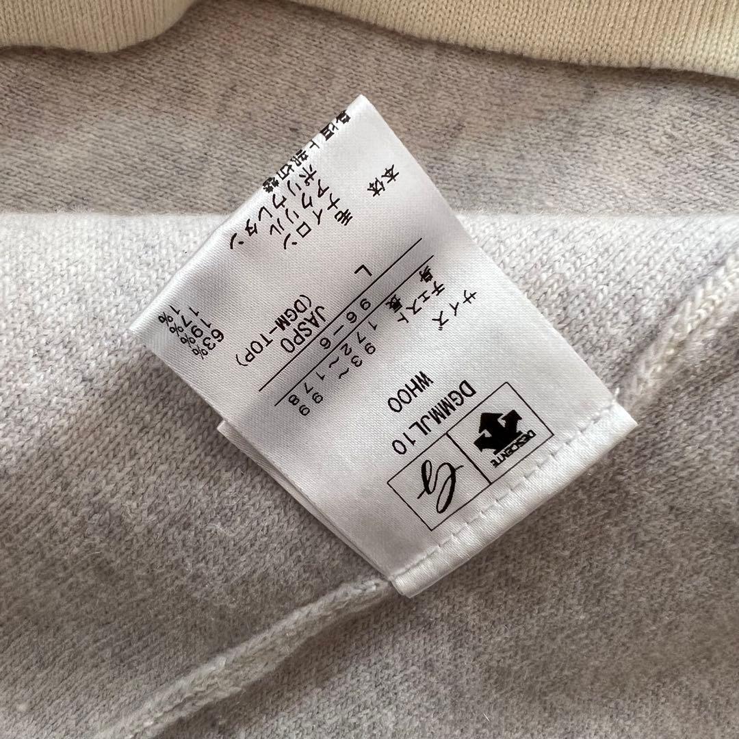 DESCENTE GOLF デサントゴルフ　異素材　切替　ニット　セーター　ロゴ
