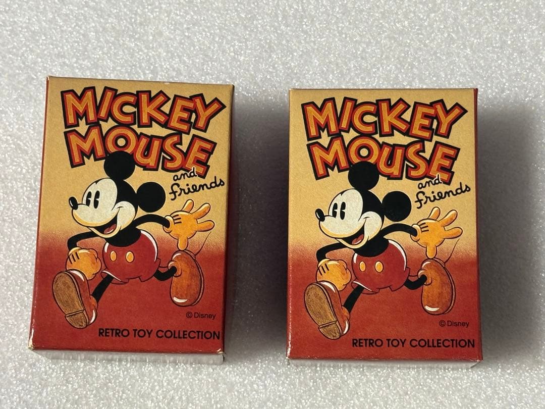 ミッキーマウス & ミニーマウス 木製フィギュア ヤングエポック社 ペア