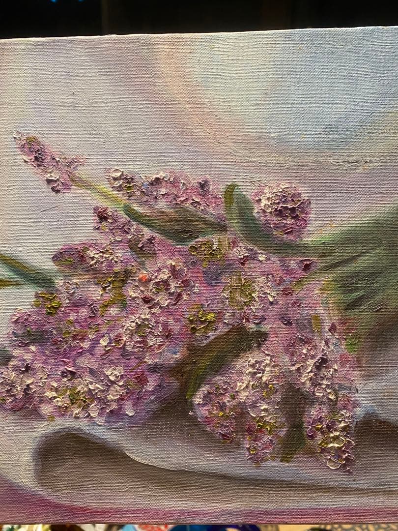 油彩画【lavender】一点もの　F4