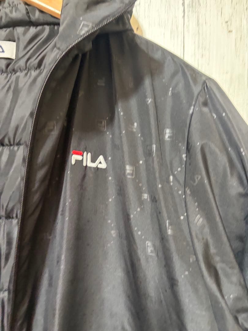 大きいサイズ　FILA フィラ　レディース　ブラック フード付きコート3L
