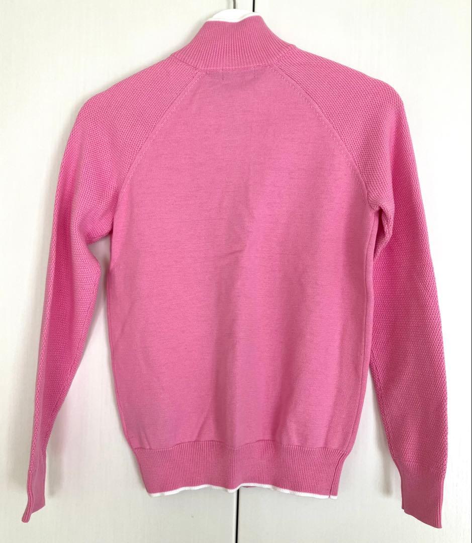 POLO GOLF ピンク ジップアップセーター