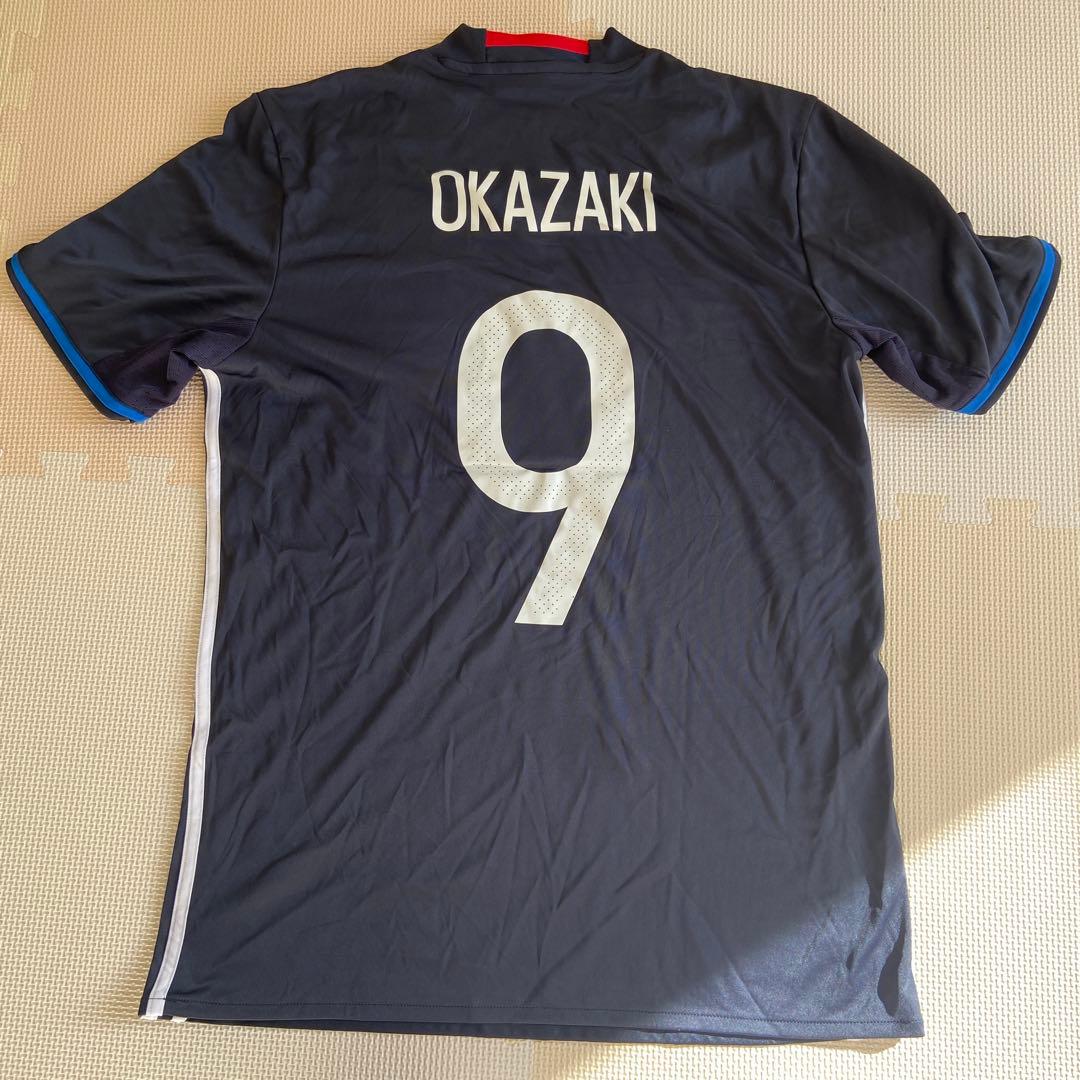 adidas 日本代表 OKAZAKI 9 番　ユニフォーム　サッカー　Lサイズ