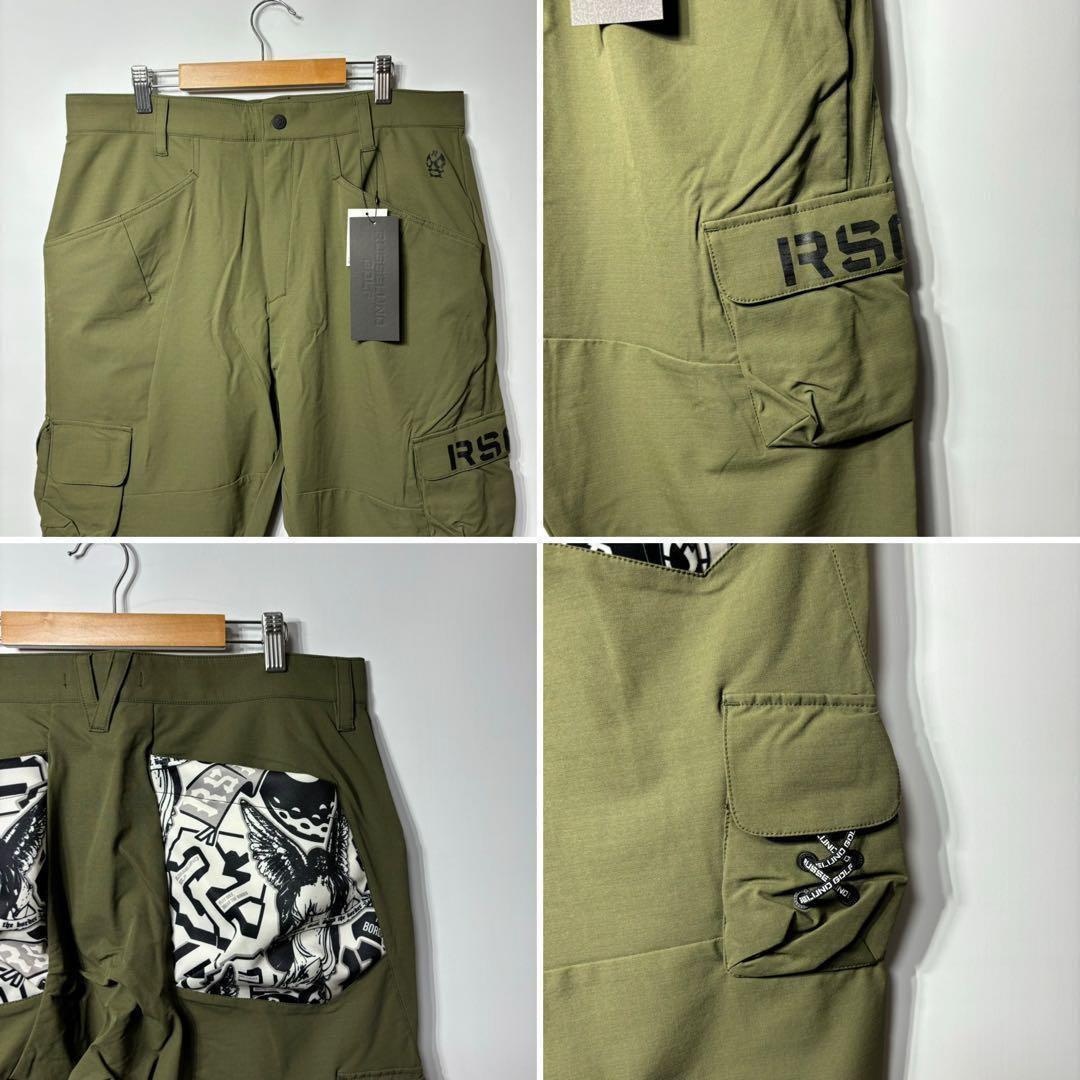 新品 ラッセルノ ゴルフ カーゴ ロングパンツ カーキ M 4 カーゴパンツ