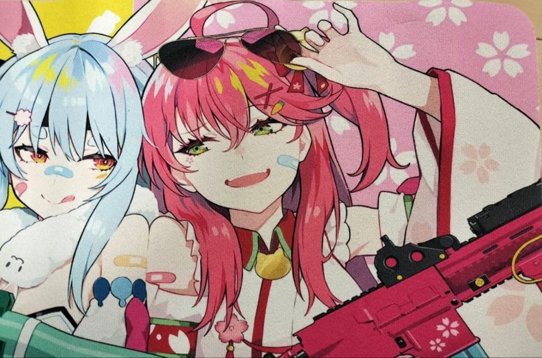 ホロライブ兎田ぺこら&さくらみこプレイマット　ラバーマット