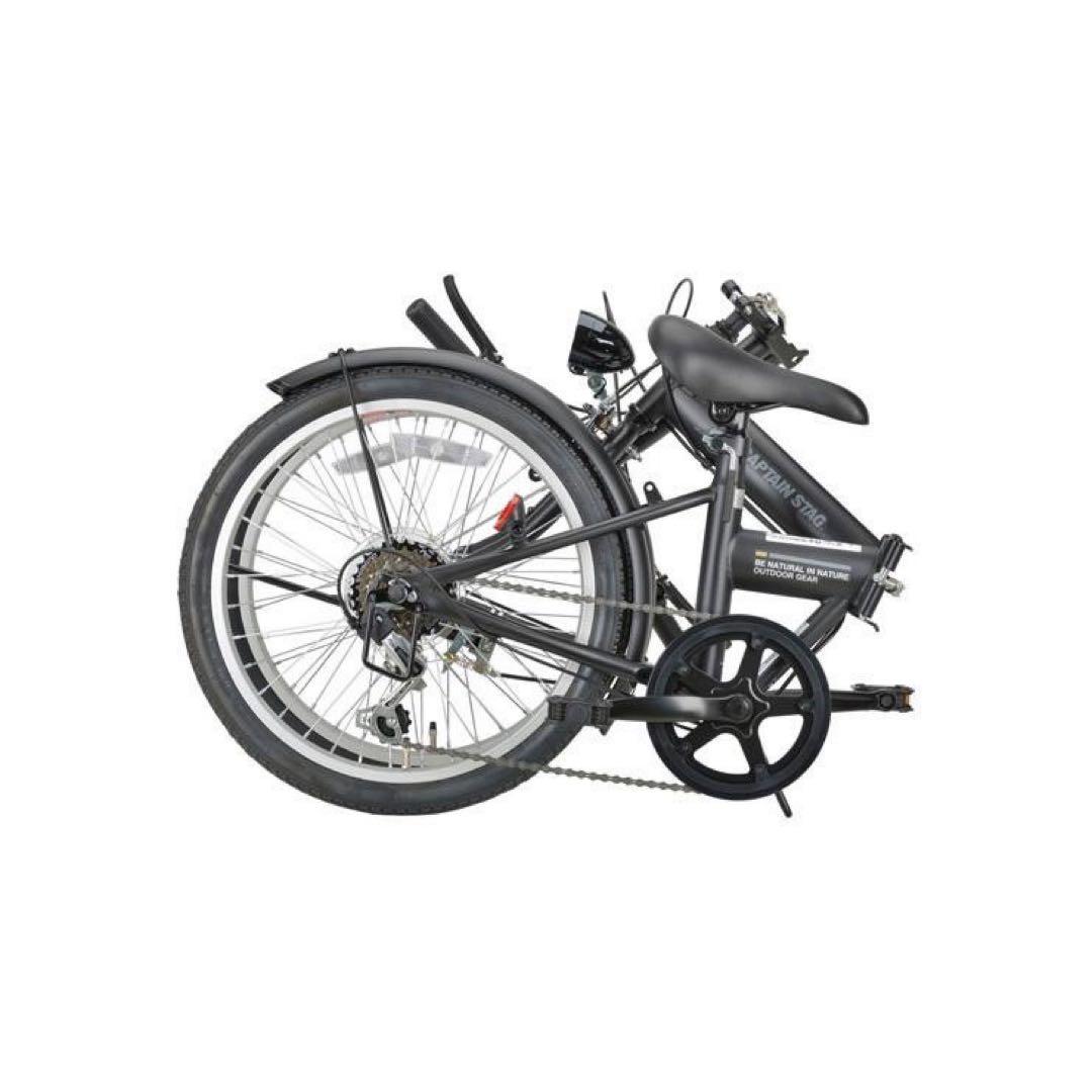 折りたたみ自転車 黒　子供用シート付き　　お話中