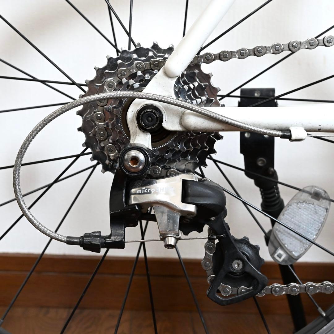 【引き取り限定】 ミニベロ 自転車 本体 451 20インチ 1×7速 ホワイト