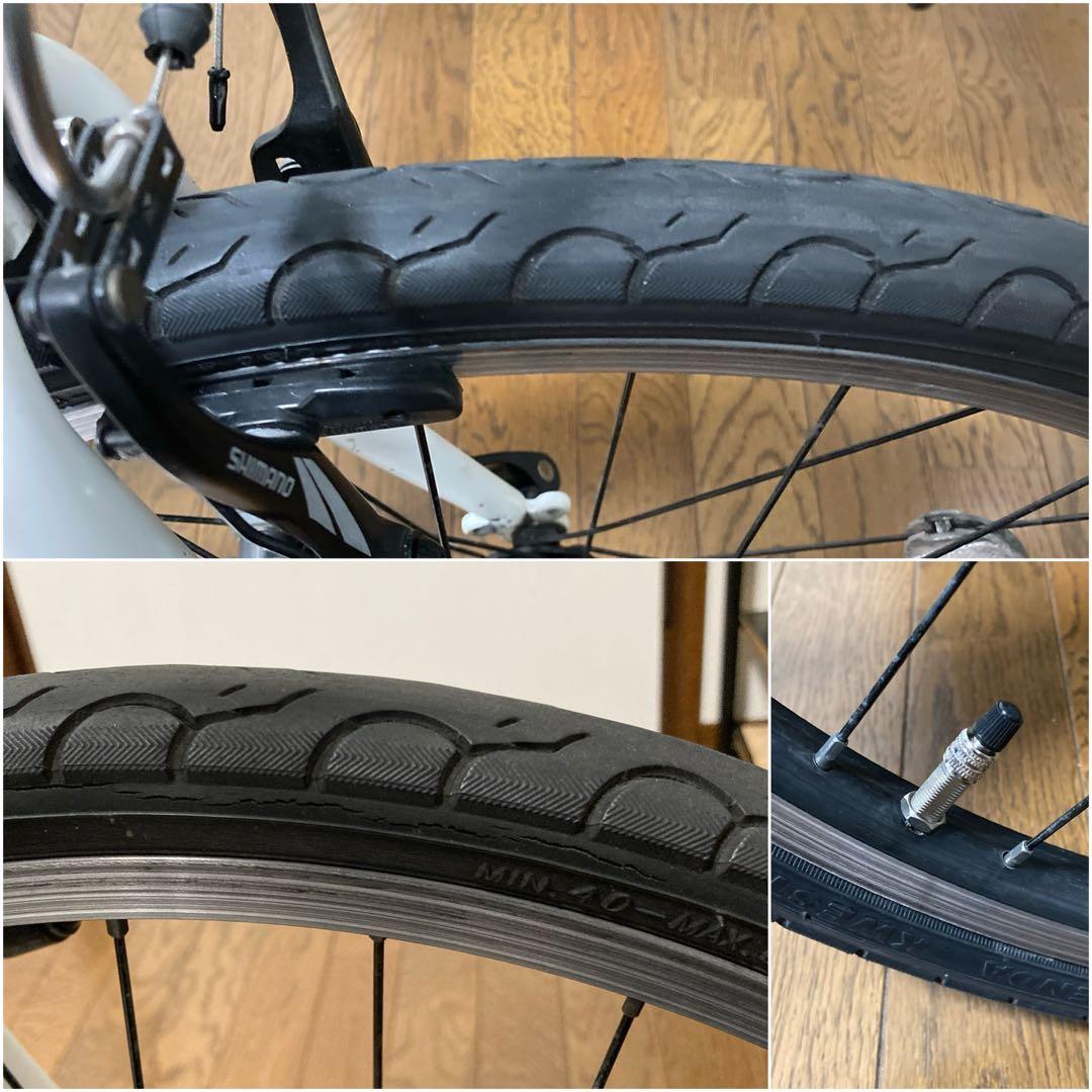 【引き取り限定】 ミニベロ 自転車 本体 451 20インチ 1×7速 ホワイト