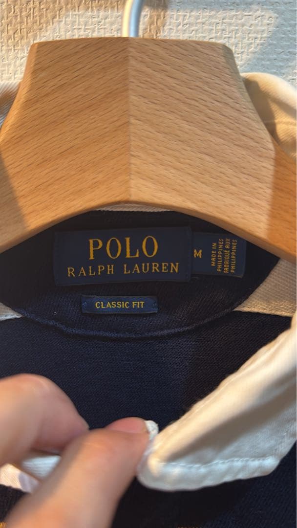 Polo Ralph Lauren ラガーシャツ M ネイビー/イエロー