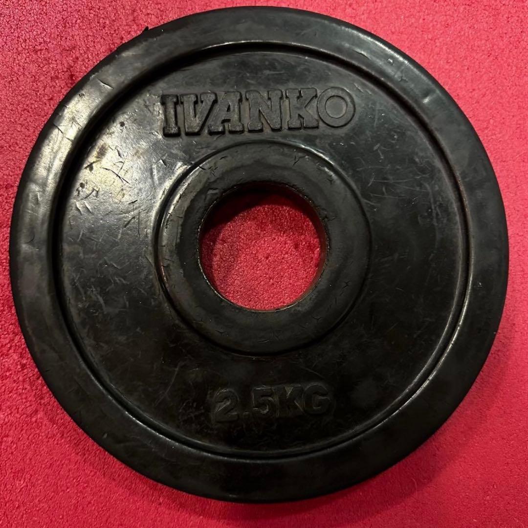 IVANKOイヴァンコ オリンピックプレート 107.5kg ラバー50mm