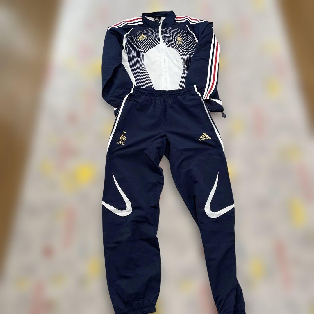 adidas フランス代表ジャージ上下セット M ネイビー