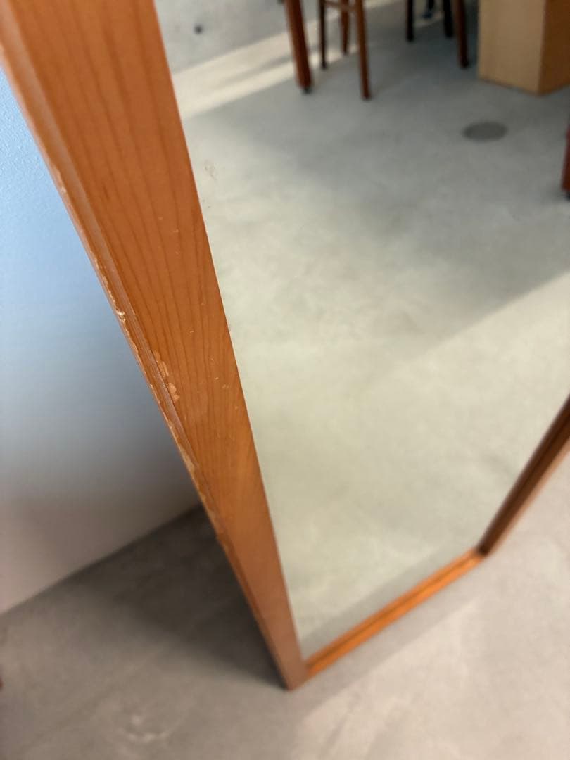 長め　北欧　壁に立て掛けて使えるミラー　ミッドセンチュリー　ビンテージ