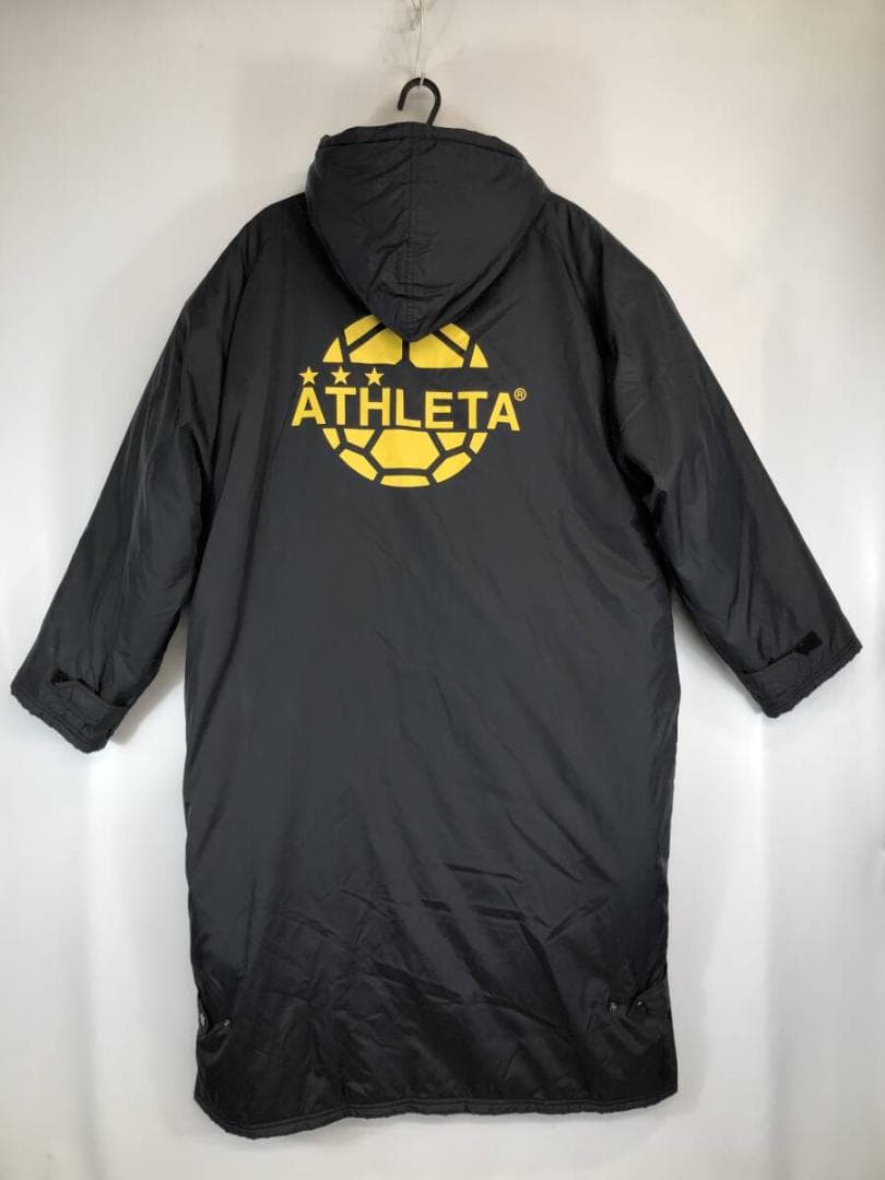 ATHLETA アスレタ 中綿入り ベンチコート ブラック フリーサイズ
