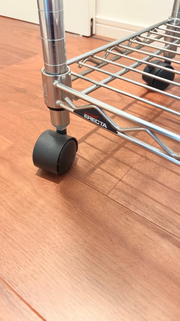 Erecta 4段スチールラック キャスター付き