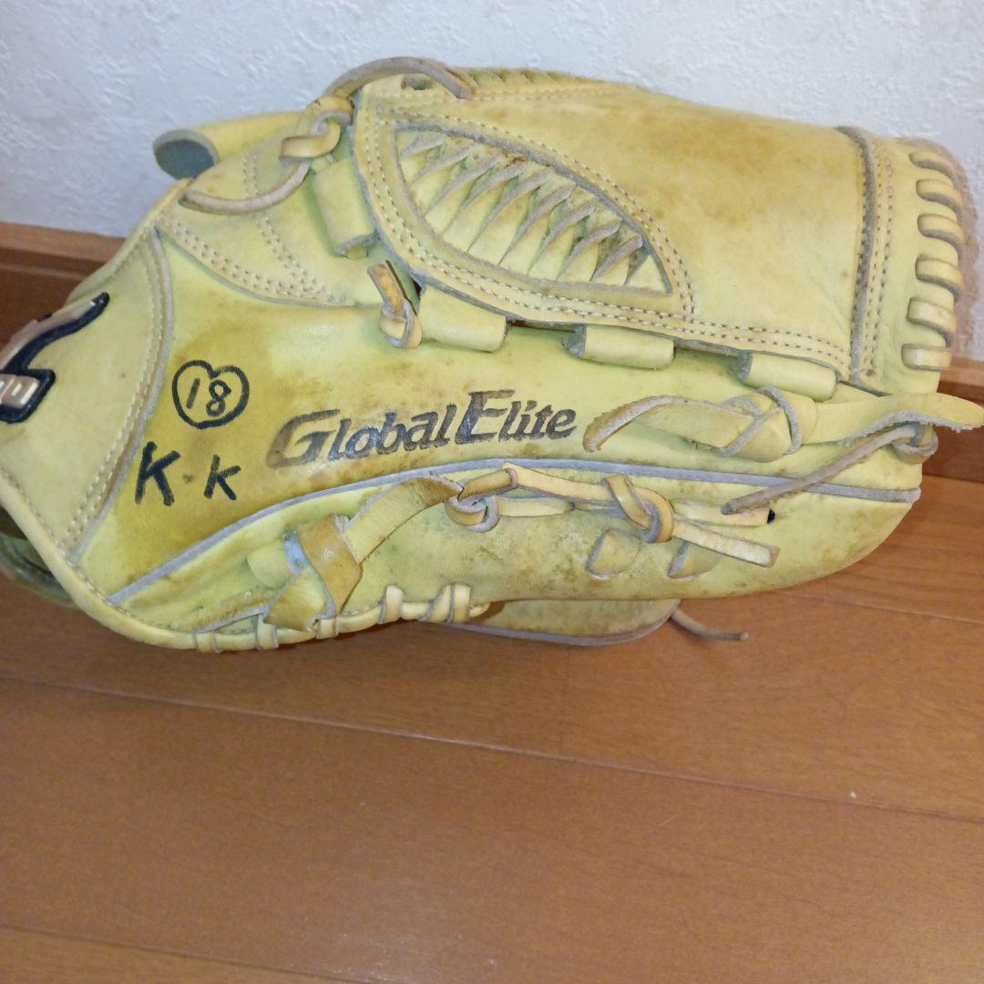 Global Elite Aシリーズ イエローカーキグローブ指カバー付投手用