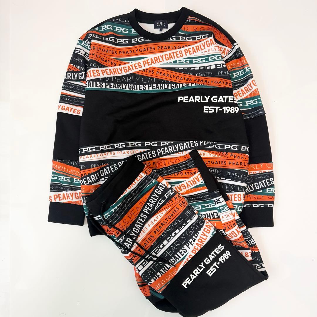 PEARLY GATES　鹿の子ダンボール ロゴ　スウェット　セットアップ　5