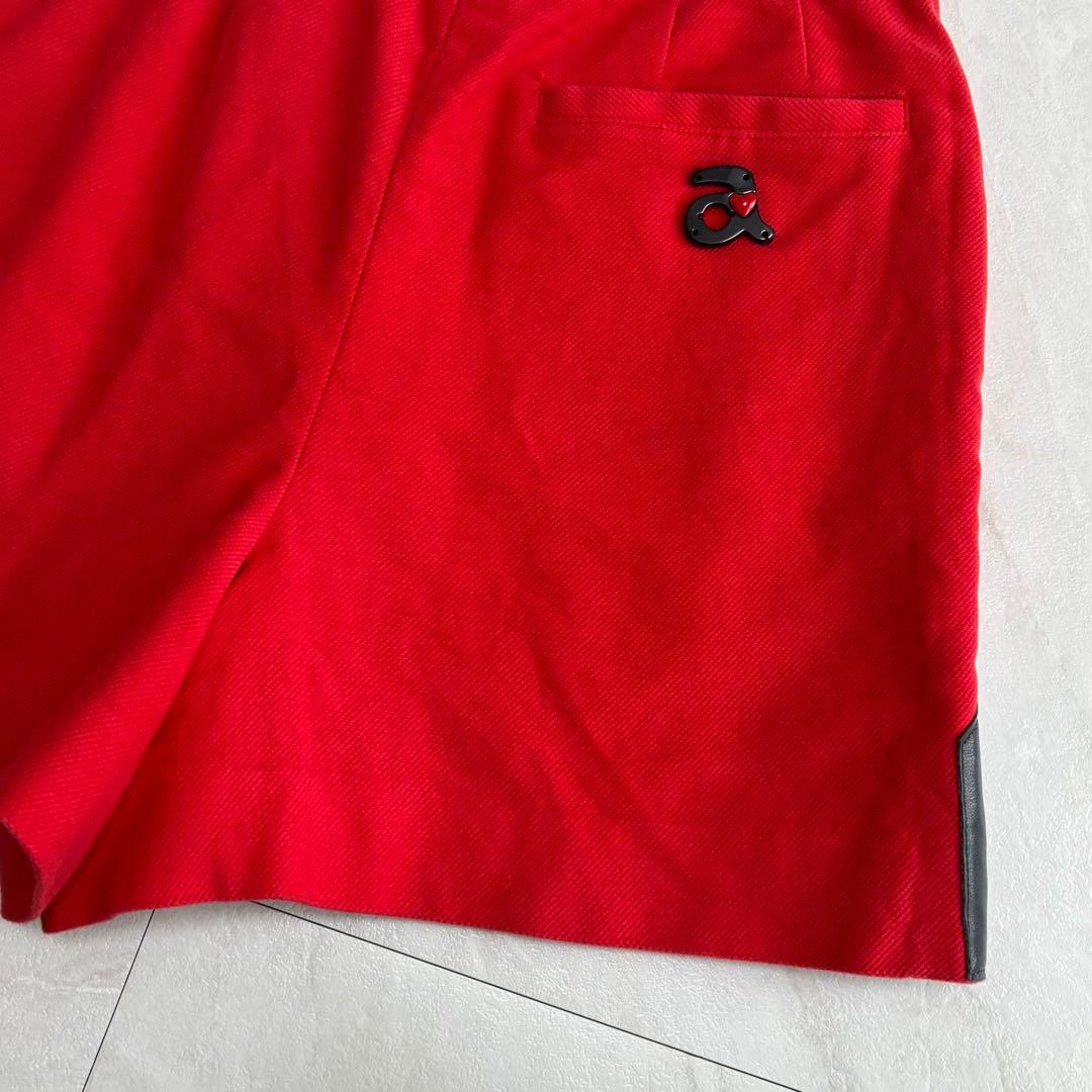 アルチビオ archivio ゴルフ ショートパンツ ロゴ 赤 36