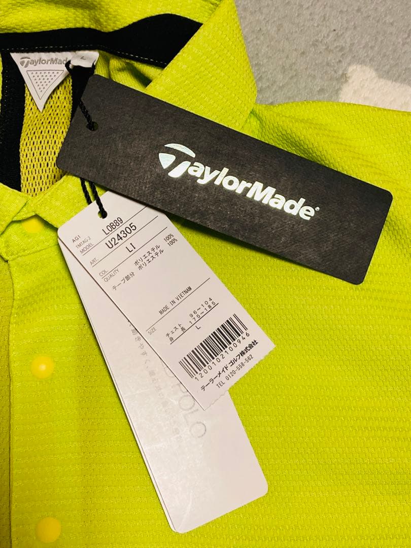 TaylorMade 蛍光イエロー ゴルフシャツ L 新品　半袖　父の日　送料込