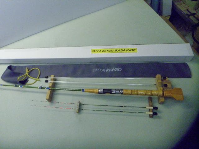 Ｈ-089★手作り（布袋竹）筏竿【全長151ｃｍ】【グリーン竿】太田工房★