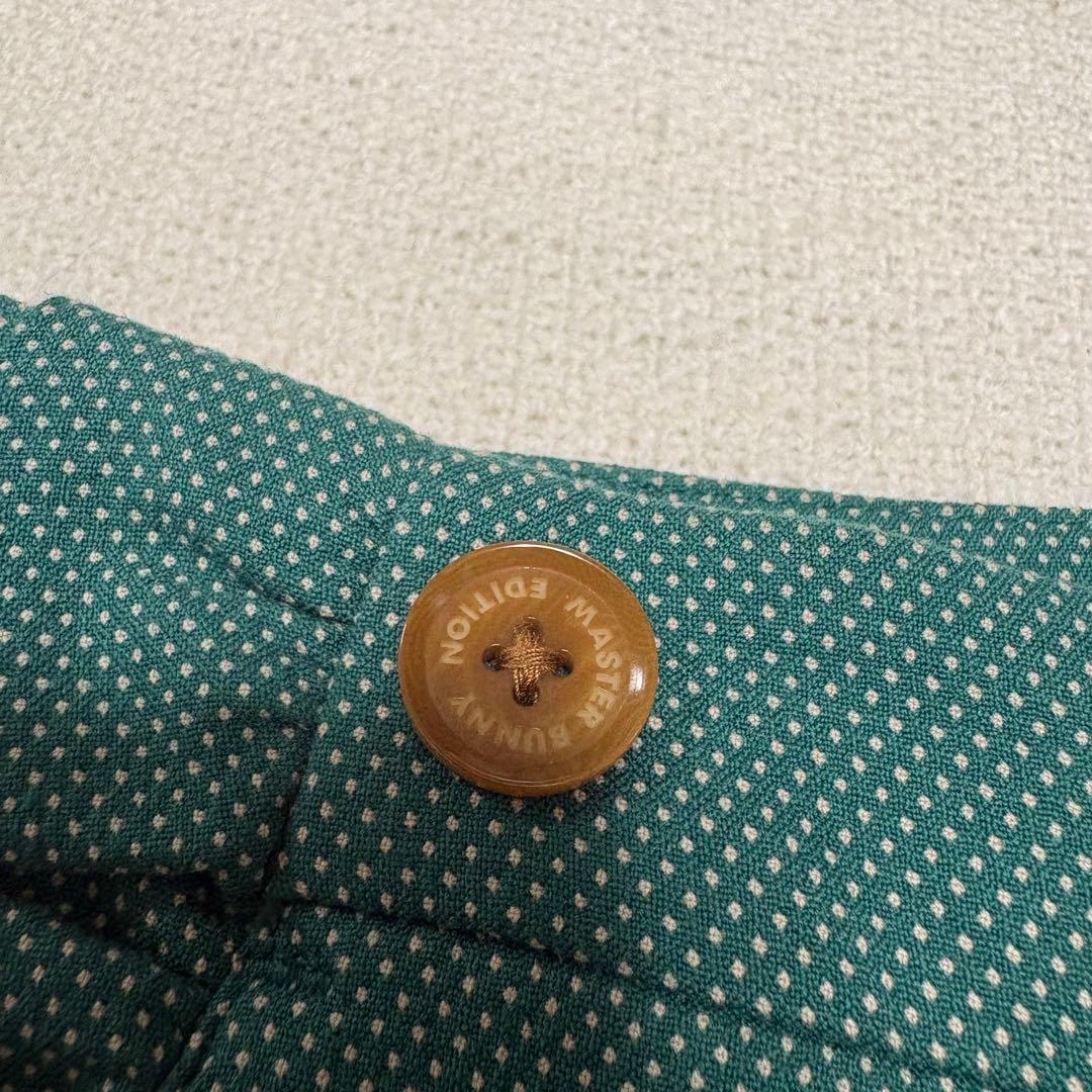 マスターバニー レディースゴルフパンツ フリル グリーン ドット柄 1サイズ