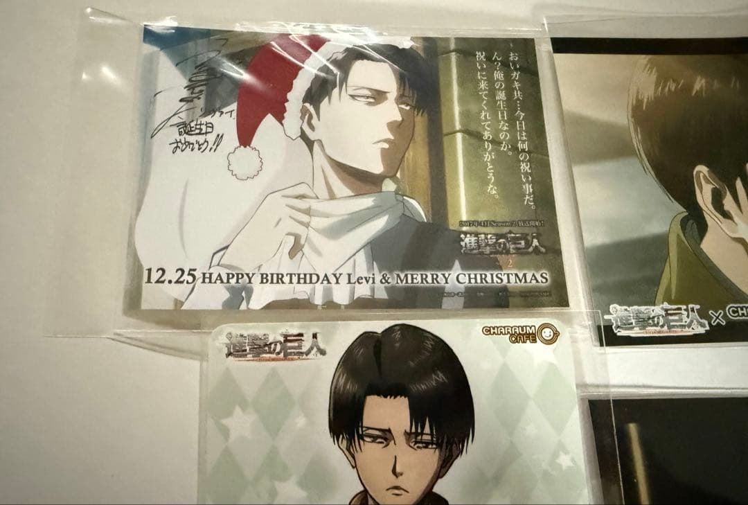 ! リヴァイ 誕生日 バースデーブロマイド クリスマス カード セット