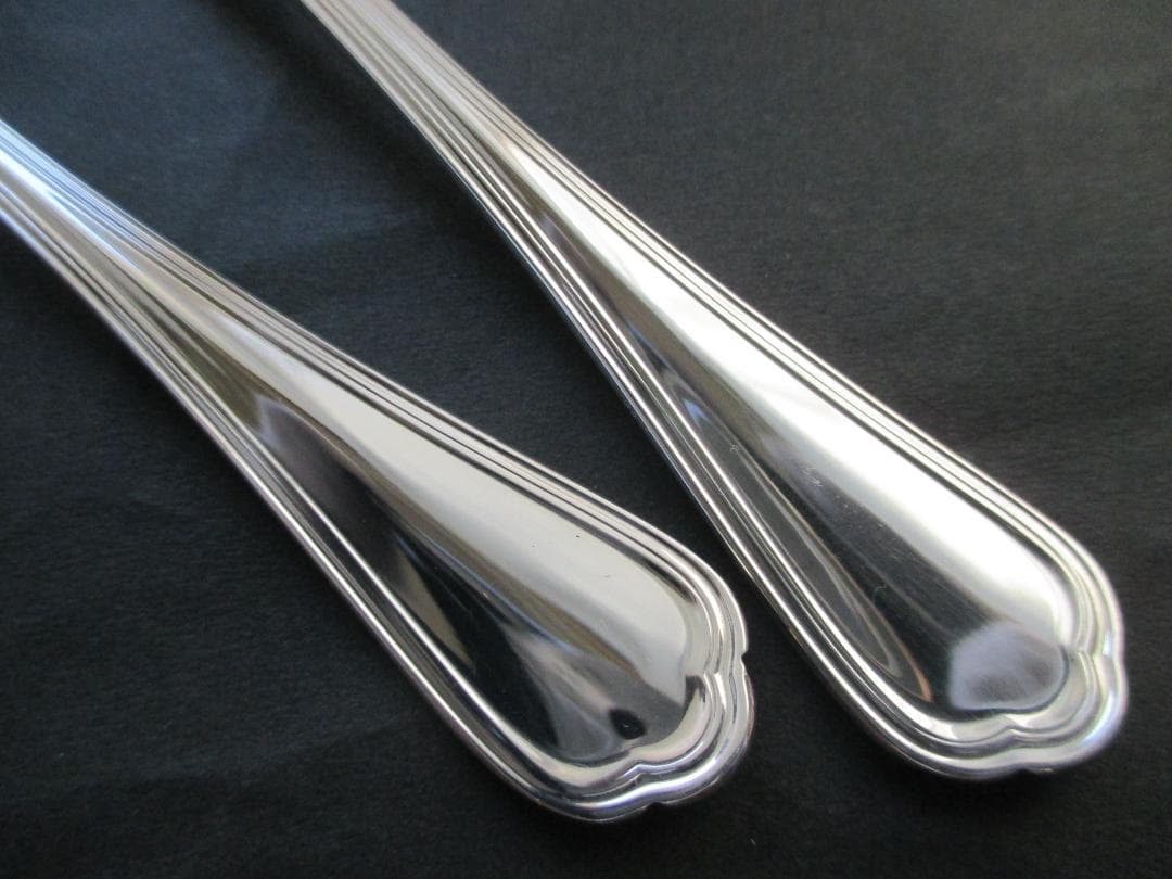 極美品☆仏蘭西高級銀器クリストフルシルバー　ティースプーン２本　スパトゥール