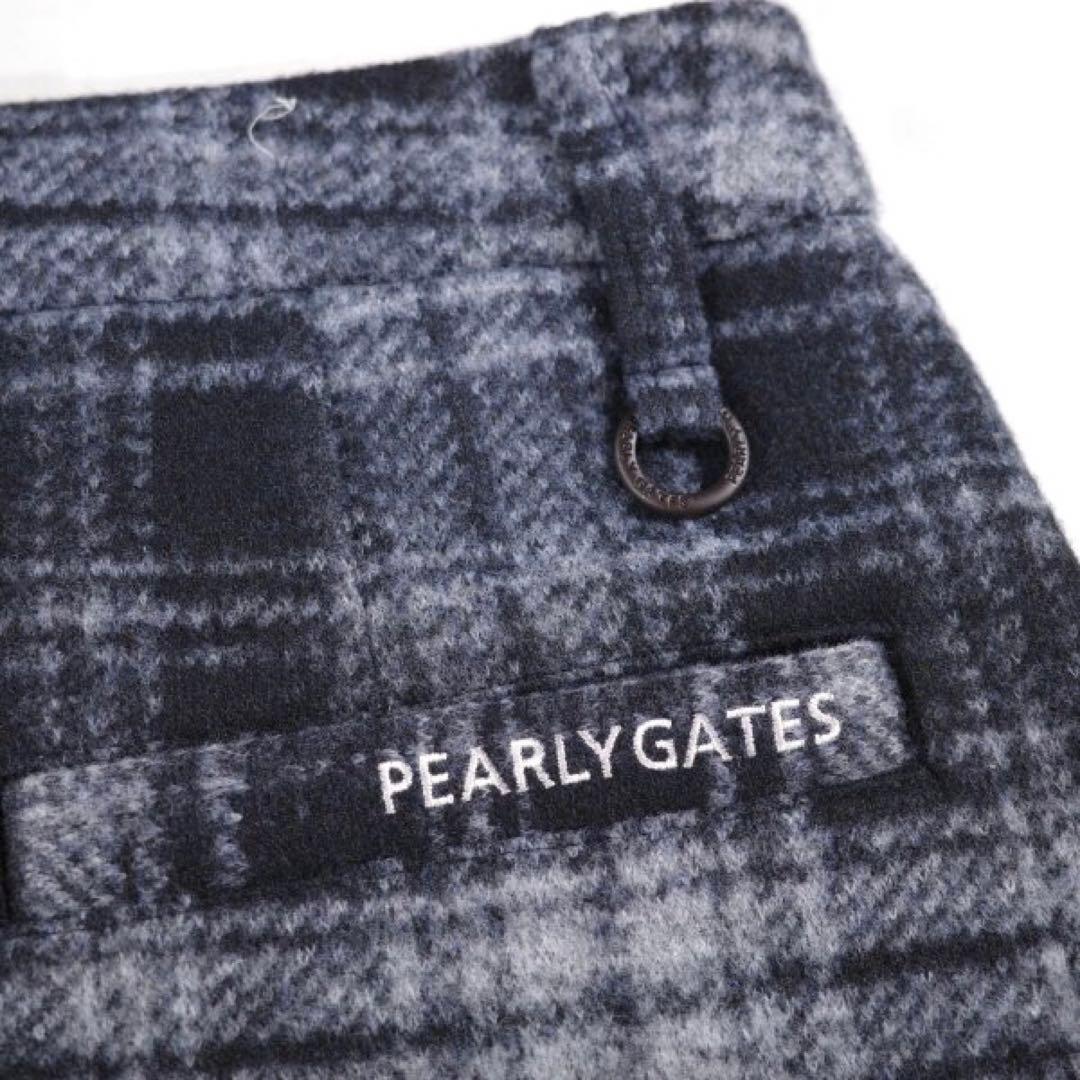 【PEARLY GATES】秋冬 総柄 起毛素材で暖かいストレッチスカート0番S