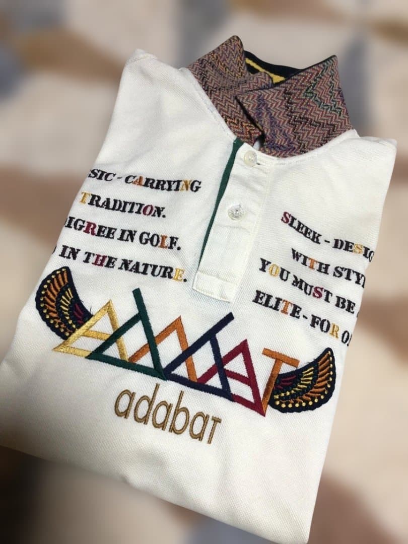 アダバット adabat ポロシャツ 長袖 2枚 L サイズ 人工皮革 や 刺繍