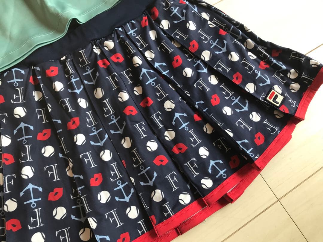 新品&美品＊FILAフィラ＊可愛いプリーツスコート+トップス上下セットアップ